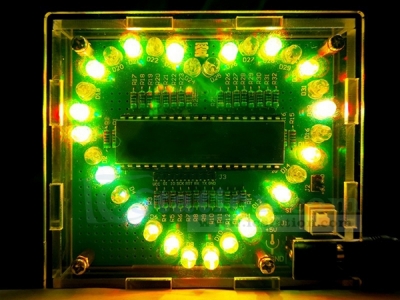 DIY Kit C51 Microcomputer Heart Shaped Colorful LED Flashing Light Electronic Projects Soldering Practice